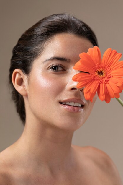 Natural young woman posing