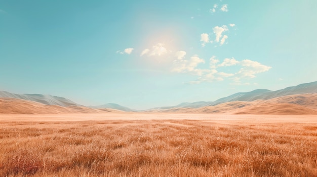 Free photo nature landscape with dreamy aesthetic and color of the year tones