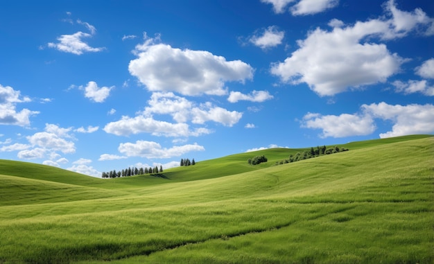 Nature landscape with vegetation and flora