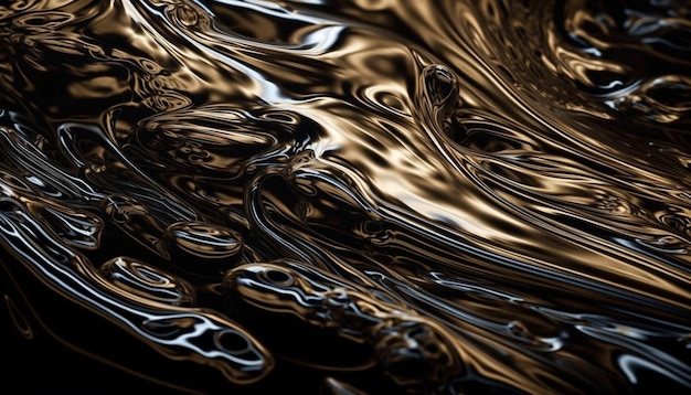 Free photo nature reflection in liquid wave smooth and shiny generated by ai