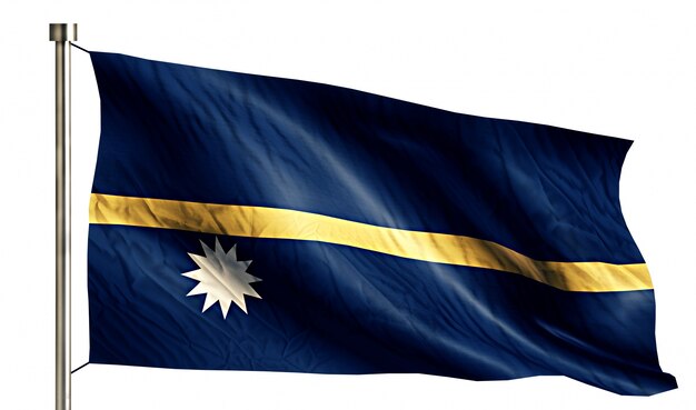 Nauru National Flag Isolated 3D White Background