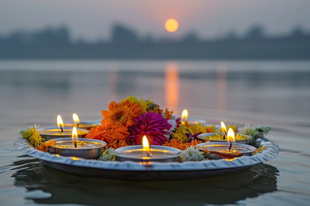 navratri highly detailed candle decoration