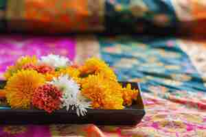 Free photo navratri highly detailed floral decoration