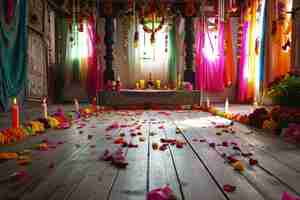 Free photo navratri interior decoration