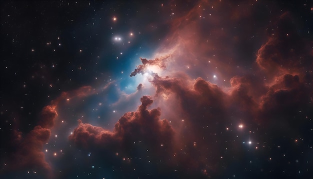 Foto gratuita nebulose e stelle nello spazio profondo arte di fantascienza