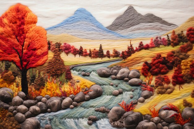 Needle felted  environment