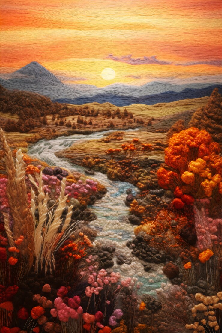 Free Photo needle felted  environment