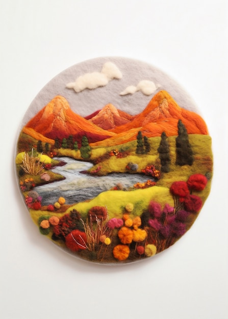 Free photo needle felted  environment