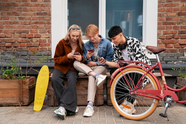 Foto gratuita stile di vita di quartiere degli amici