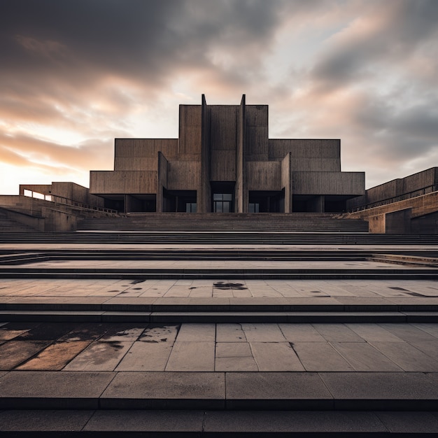 Neo-brutalism inspired building