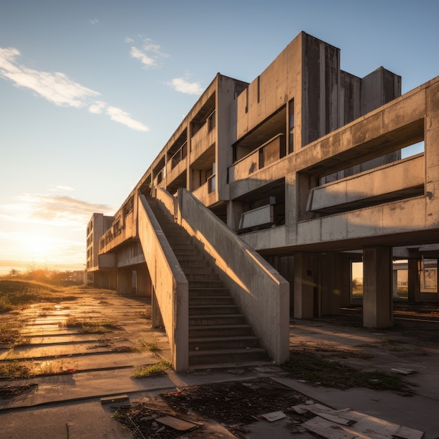 Neo-brutalism inspired building