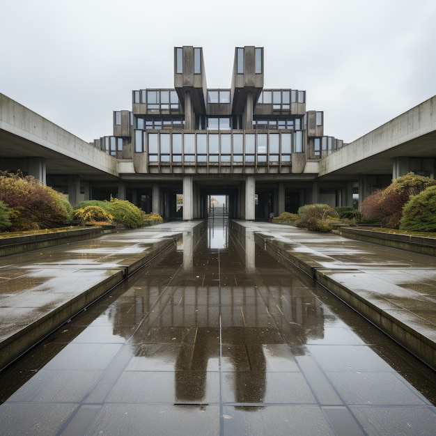 Edificio ispirato al neo-brutalismo