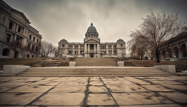 Free photo the neo classical parliament building stands tall in the capital city generated by ai