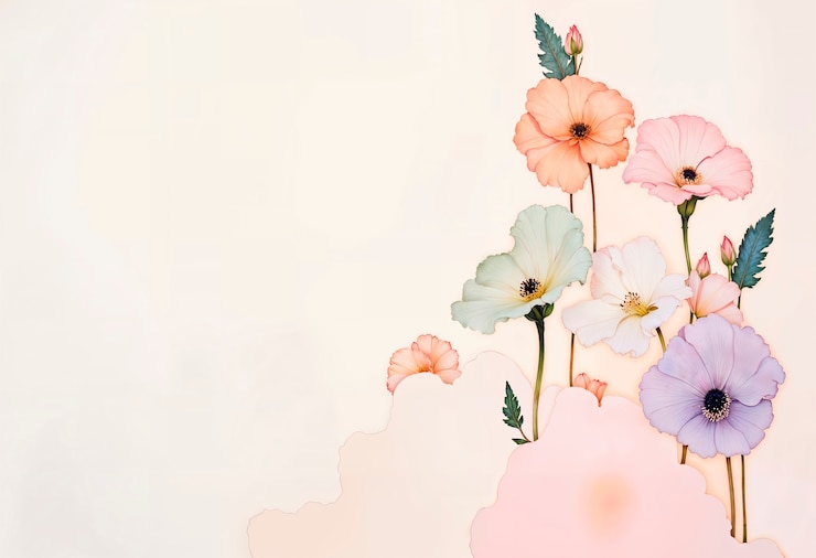 無料Photo ネオクラシック美術の花のイラスト