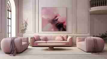 Free photo neoclassical style interior design with decor and furnishings