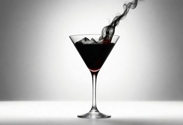Free photo neofuturistic style cocktail drink with smoke