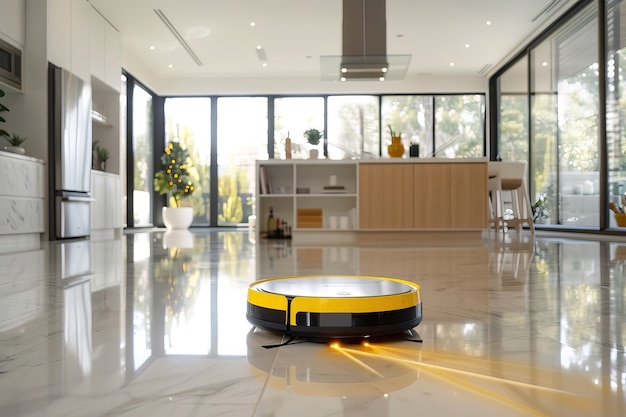 neon robot vacuum cleaner