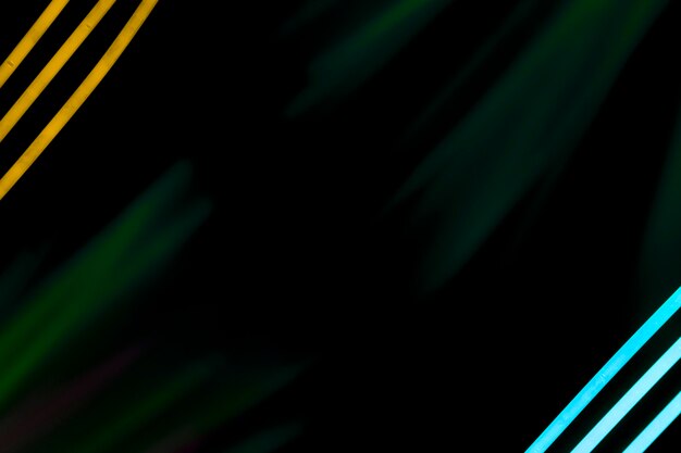 Neon stripes on the dark background corner