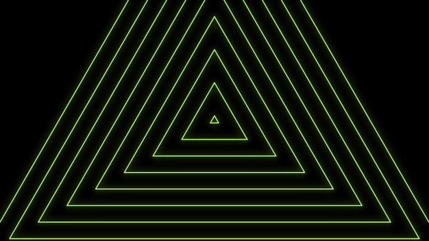 Neon triangles minimalistic geometric design