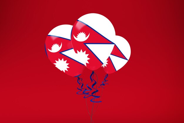Nepal Flag Balloons