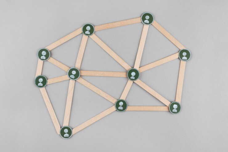 Free Photo network concept with sticks