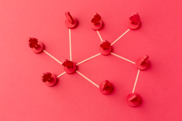 networking concept still life arrangement