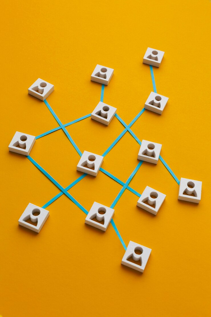 Free Photo networking concept still life composition