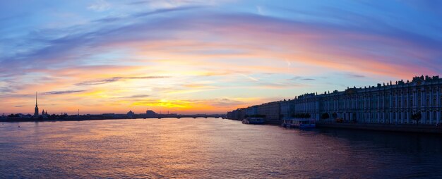 Neva river in morning