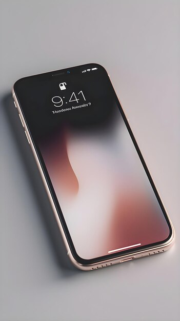 A new Phone X on gray background phone X was created and developed by the Apple inc