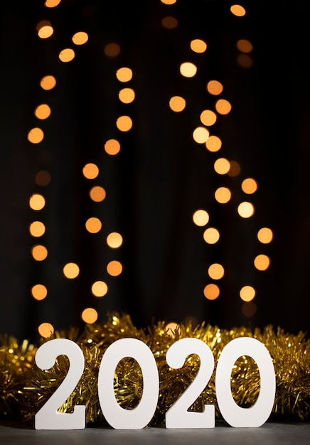 Бесплатное фото Празднование нового 2020 года ночью