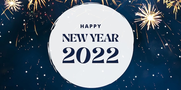 New year 2022 banner background