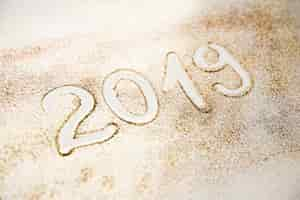 Free photo new year background with 2019 digits