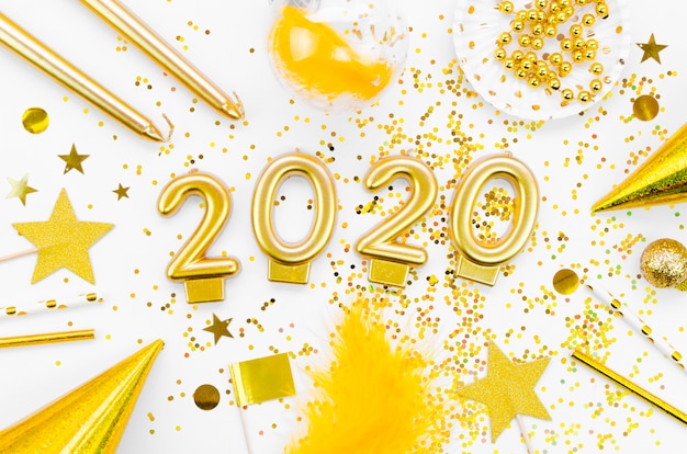 무료 사진 새해 축하 2020 평면도