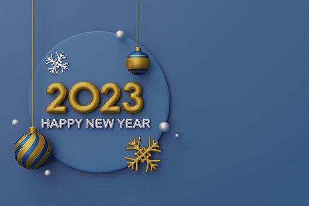 new year celebration with baubles