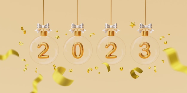 Free photo new year celebration with confetti and ornaments