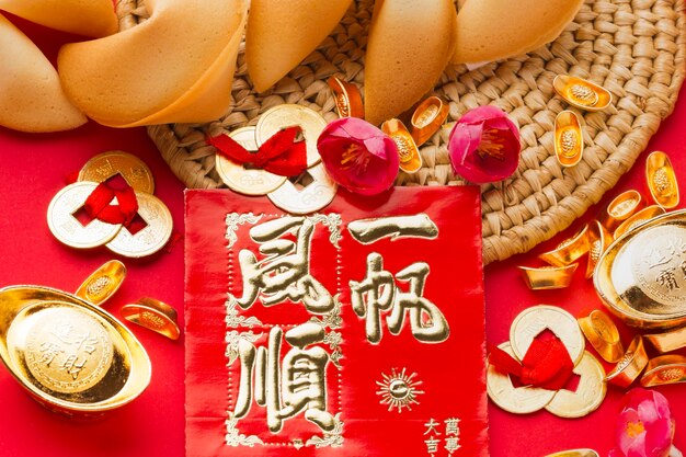 New year chinese 2021 fortune cookies