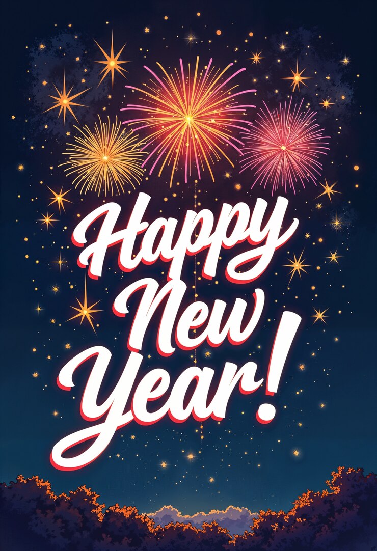 Free Photo new year greeting artwork