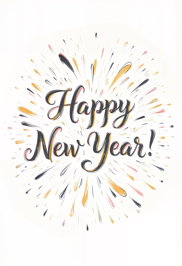 Free Photo new year greeting artwork