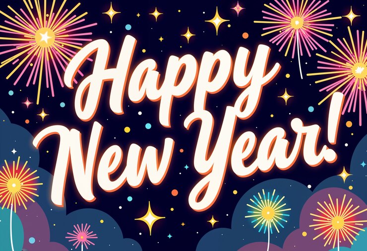 Free Photo new year greeting artwork