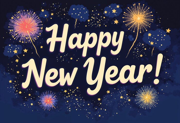 Free Photo new year greeting artwork