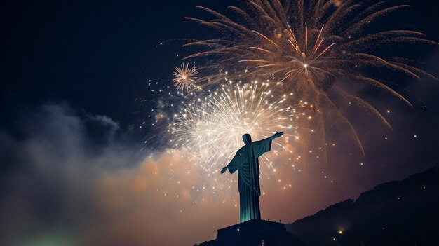 New year's eve celebrated in rio de janeiro, brazil
