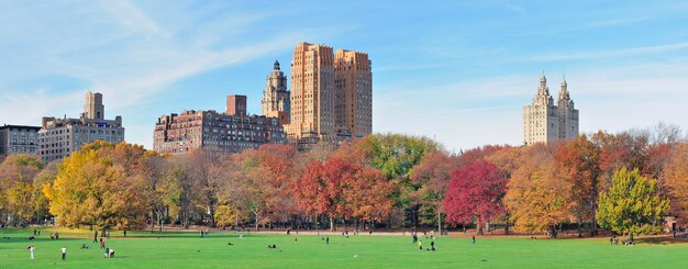 New York City Central Park panorama at autumn