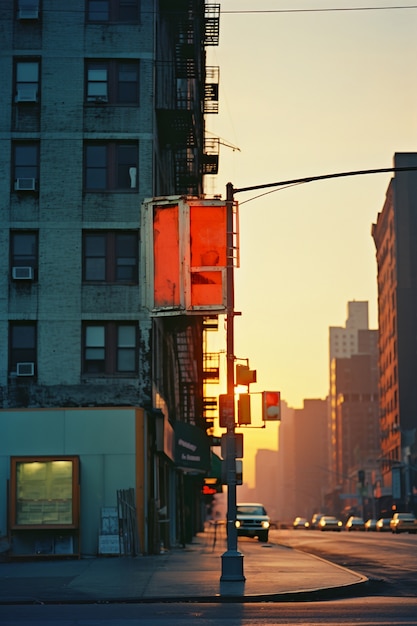 New york city at dawn