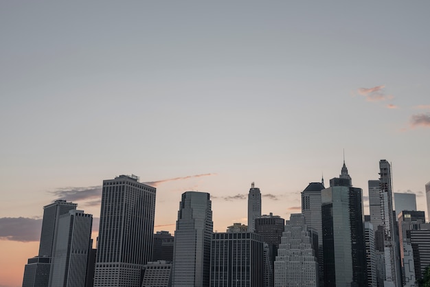 New york city financial district skyline