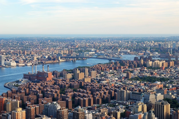 ニューヨーク市マンハッタンの航空写真