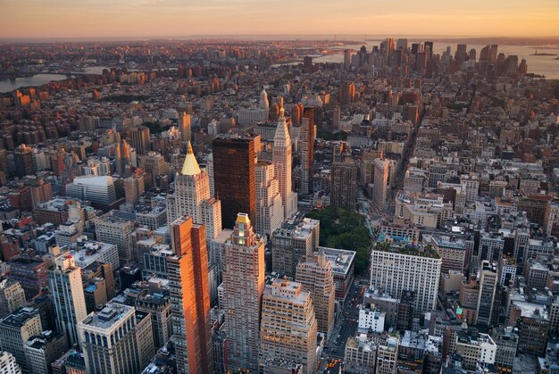 New York City Manhattan aerial view