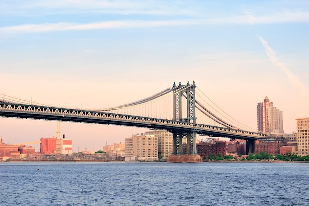 Foto gratuita ponte di manhattan di new york city