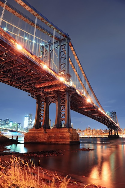 Foto gratuita ponte di manhattan di new york city