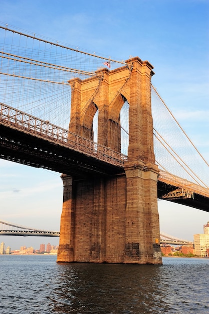 Foto gratuita ponte di brooklyn a manhattan di new york city