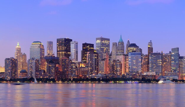 New York City Manhattan dusk panorama